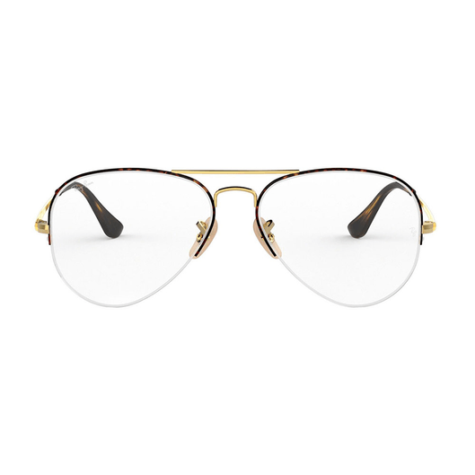 Armação Ray Ban Aviator Gaze RX6589 2945 59 - Marrom Armação Ray Ban Aviator Gaze RX6589 2945 59 - Marrom