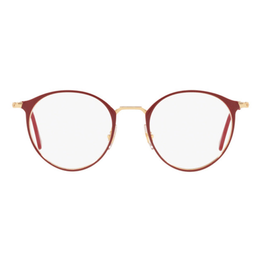 Armação Ray Ban RX6378 3028 49 - Vermelho Armação Ray Ban RX6378 3028 49 - Vermelho