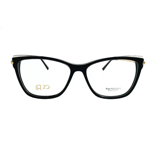Armação Ana Hickmann AH6428N H01 55 - Preto Armação Ana Hickmann AH6428N H01 55 - Preto