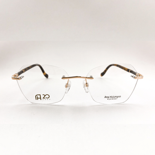 Armação Ana Hickmann AH10026 04B 53 - Dourado Armação Ana Hickmann AH10026 04B 53 - Dourado